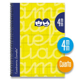 Bloc Espiral A5 Liso 90g | Lamela | Cartón | Formato A5 | Pack 5 Unidades